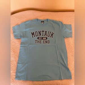Light Blue Montauk, NY (The End) t-shirt (Large)